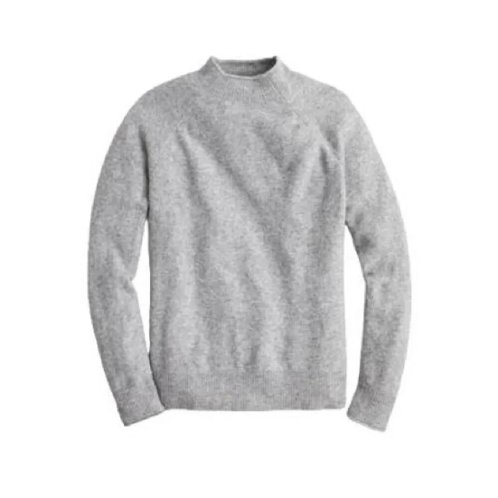 J. Crew Rollneck Sweater in Supersoft Yarn Light Grey Size XS